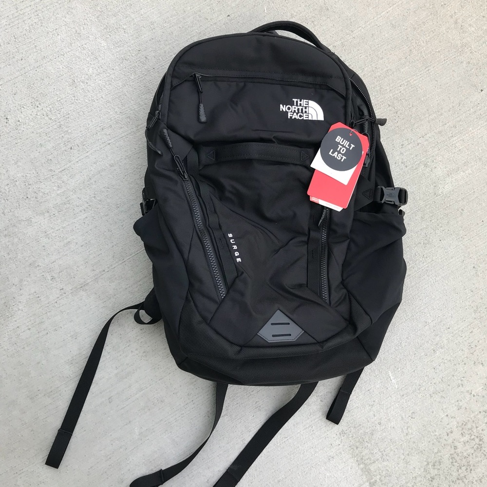 BRAND NEW BLACK THE NORTH FACE SURGE BACKPACK